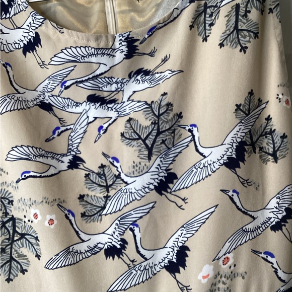 Paper Lane Women Beige/Blue/White Dress Sz M/L - Picture 4 of 4